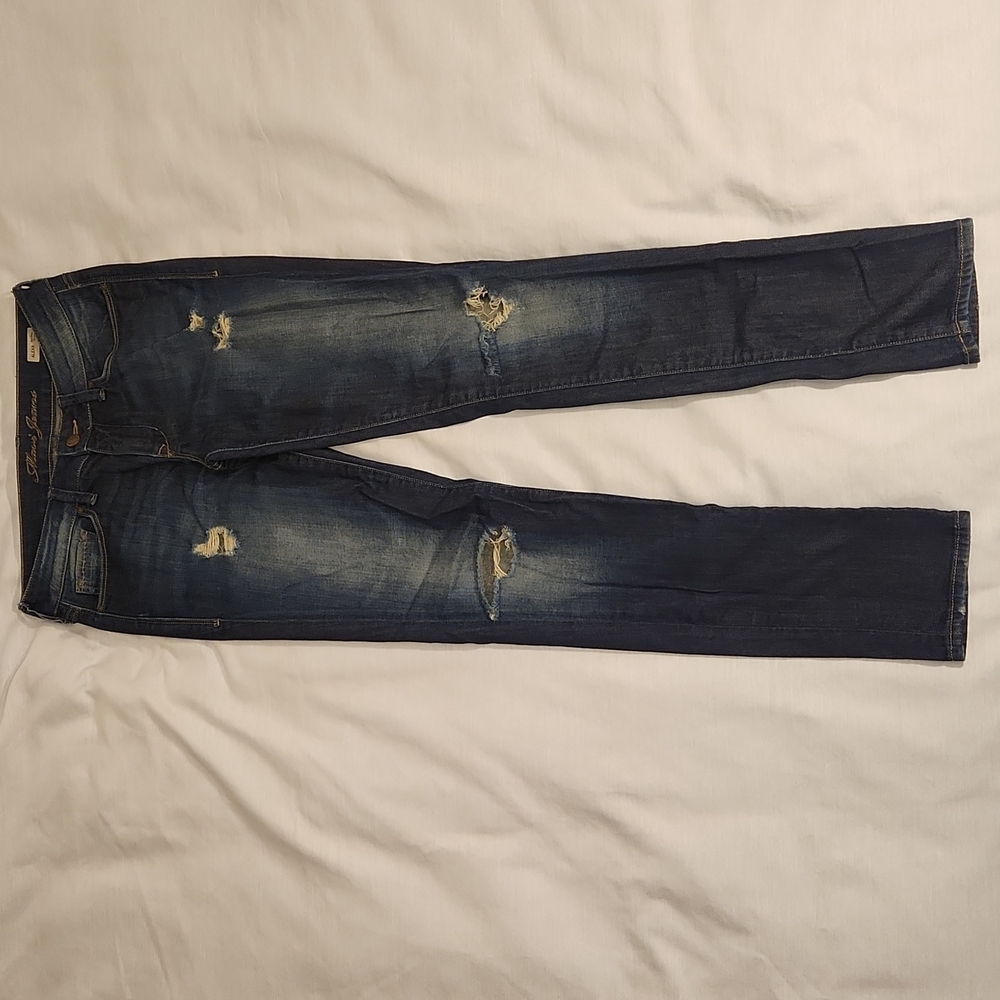 Mavi jeans Alexa mid rise skinny women's 27 blue‎ denim distressed